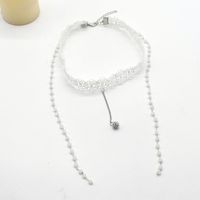 Wholesale Jewelry Lace Tassel Diamond Ball Pendant Choker Nihaojewelry main image 4