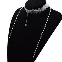 Wholesale Jewelry Lace Tassel Diamond Ball Pendant Choker Nihaojewelry main image 5