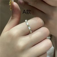 Wholesale Jewelry Ceramic White Drip Glaze Splicing Ring Nihaojewelry main image 4