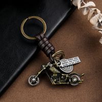 Wholesale Accessories Harley Motorcycle Leather Woven Metal Keychain Nihaojewelry main image 3