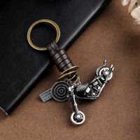 Wholesale Accessories Harley Motorcycle Leather Woven Metal Keychain Nihaojewelry main image 4