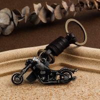 Wholesale Accessories Harley Motorcycle Leather Woven Metal Keychain Nihaojewelry main image 5