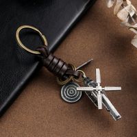 Wholesale Leather Rope Woven Fighter Punk Jewelry Keychain Nihaojewelry main image 5