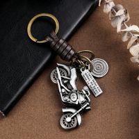 Großhandel Zubehör Motorrad Leder Woven Metal Schlüsselanhänger Nihaojewelry main image 3