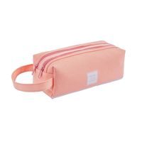 Wholesale Double Layer Canvas Large Capacity Simple Pencil Case Nihaojewelry main image 6