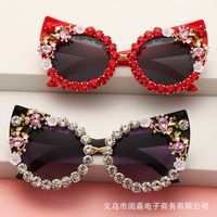 Vente En Gros Lunettes De Soleil En Œil De Chat Incrustées De Diamants Nihaojewelry main image 4