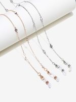 Hot Two-piece Set Eyeglasses Chain Copper And Zircon Gold Silver Travel Glasses Cord Cross-border main image 1