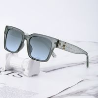 Wholesale Big Square Transparent Frame Sunglasses Nihaojewelry main image 5