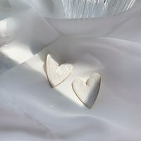 Nihaojewelry Wholesale Jewelry Simple Blooming Big Heart Stud Earrings sku image 1
