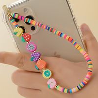 Wholesale Accessories Ethnic Style Mixed Color Fruit Acrylic Beaded Mobile Phone Lanyard Nihaojewelry sku image 1