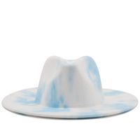 Wholesale Accessories Tie-dye Big Brim Woolen Jazz Top Hat Nihaojewelry sku image 14