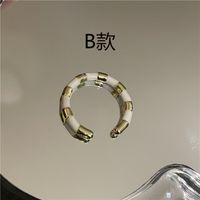 Wholesale Jewelry Ceramic White Drip Glaze Splicing Ring Nihaojewelry sku image 2
