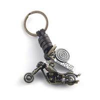 Wholesale Accessories Harley Motorcycle Leather Woven Metal Keychain Nihaojewelry sku image 2