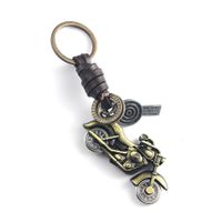 Großhandel Zubehör Motorrad Leder Woven Metal Schlüsselanhänger Nihaojewelry sku image 2