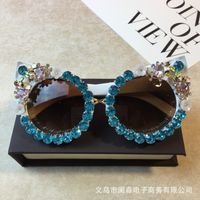 Großhandel Katzenaugenrahmen Eingelegte Diamantsonnenbrille Nihaojewelry sku image 6