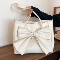 Nihaojewelry Wholesale New Trendy Bow Solid Color Large Capacity Shoulder Tote Bag main image 6