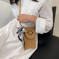 Nihaojewelry Wholesale Simple Woven Smiley One-shoulder Mini Messenger Bag main image 4