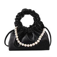 Wholesale Solid Color Pearl Cloud Bucket Fold Bag Nihaojewelry main image 3