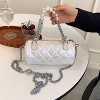 Wholesale Lingge Chain Messenger Cylinder Bag Nihaojewelry main image 5