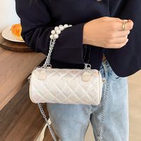 Wholesale Lingge Chain Messenger Cylinder Bag Nihaojewelry main image 4