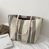 Wholesale Large-capacity Stripe Canvas Tote Bag Nihaojewelry main image 1