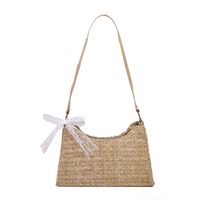 Wholesale Lace Bow Straw Woven Armpit Bag Nihaojewelry main image 3