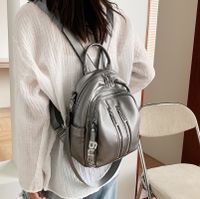 Nihaojewelry Wholesale New Trendy Fashion Soft Leather Messenger Dual-use Backpack sku image 3
