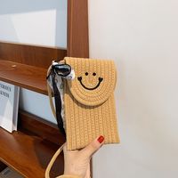 Nihaojewelry Wholesale Simple Woven Smiley One-shoulder Mini Messenger Bag sku image 1