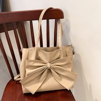 Nihaojewelry Wholesale New Trendy Bow Solid Color Large Capacity Shoulder Tote Bag sku image 3