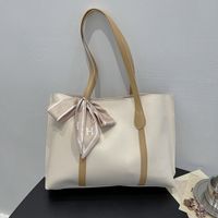 Wholesale Fashion Solid Color Large Capacity Silk Scarf Tote Bag Nihaojewelry sku image 1