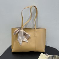 Wholesale Fashion Solid Color Large Capacity Silk Scarf Tote Bag Nihaojewelry sku image 2