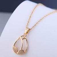 Nihaojewelry Großhandel Schmuck Mode Einfache Hohle Tulpe Kupferhalskette sku image 1