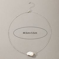 Nihaojewelry Wholesale Jewelry Simple Oval Pearl Pendant Thin Necklace main image 5