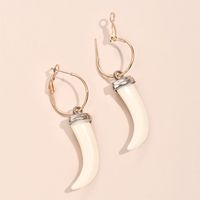 Wholesale Jewelry Crescent Shape White Shell Earrings Nihaojewelry main image 4