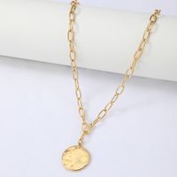 Wholesale Jewelry Stainless Steel Star Moon Sun Round Tag Retro Necklace Nihaojewelry main image 1