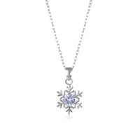 Bijoux En Gros Zircon Pendentif Flocon De Neige Collier Acier Titane Nihaojewelry main image 6