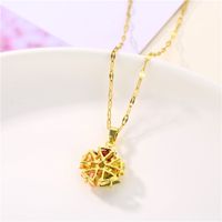 Wholesale Jewelry Colorful Flower Pendant 18k Gold Titanium Steel Necklace Nihaojewelry main image 4