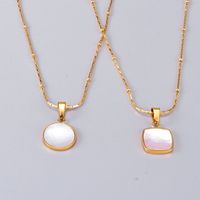 Heart Titanium Steel Inlaid Gold Necklace main image 2