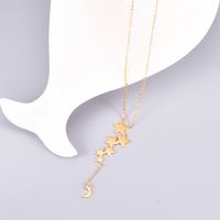 Wholesale Jewelry Tassel Five-pointed Stars Titanium Steel Necklace Nihaojewelry main image 4