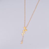 Wholesale Jewelry Tassel Five-pointed Stars Titanium Steel Necklace Nihaojewelry main image 5