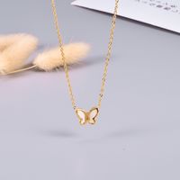 Wholesale Jewelry Retro White Shell Butterfly Clavicle Chain Necklace Nihaojewelry main image 6