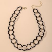 Wholesale Jewelry Simple Black Circle Beads Clavicle Chain Necklace Nihaojewelry main image 1