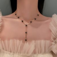 Wholesale Jewelry Simple Black Circle Beads Clavicle Chain Necklace Nihaojewelry main image 4