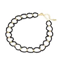 Wholesale Jewelry Simple Black Circle Beads Clavicle Chain Necklace Nihaojewelry main image 6