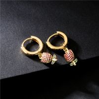 Wholesale Jewelry Copper Zircon Rose Earrings Nihaojewelry main image 3