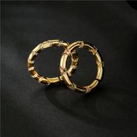 Nihaojewelry Bijoux En Gros Simple Bague Ouverte En Zircon Micro-incrusté De Cuivre main image 1