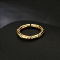 Nihaojewelry Wholesale Jewelry Simple Copper Micro-inlaid Zircon Fine Open Ring main image 5