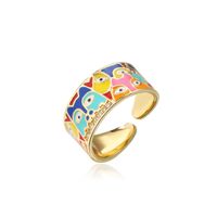 Nihaojewelry Wholesale Jewelry Fashion Dripping Eye Copper Zircon Opening Ring main image 6