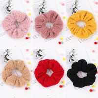Wholesale Jewelry Korean New Plush Solid Color Hair Scrunchies Nihaojewelry main image 1