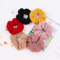 Wholesale Jewelry Korean New Plush Solid Color Hair Scrunchies Nihaojewelry main image 6